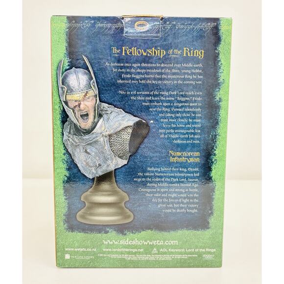 Sideshow Weta Numenorean Infantryman 1:4 Bust Lord of the Rings Fellowship - Picture 7 of 9